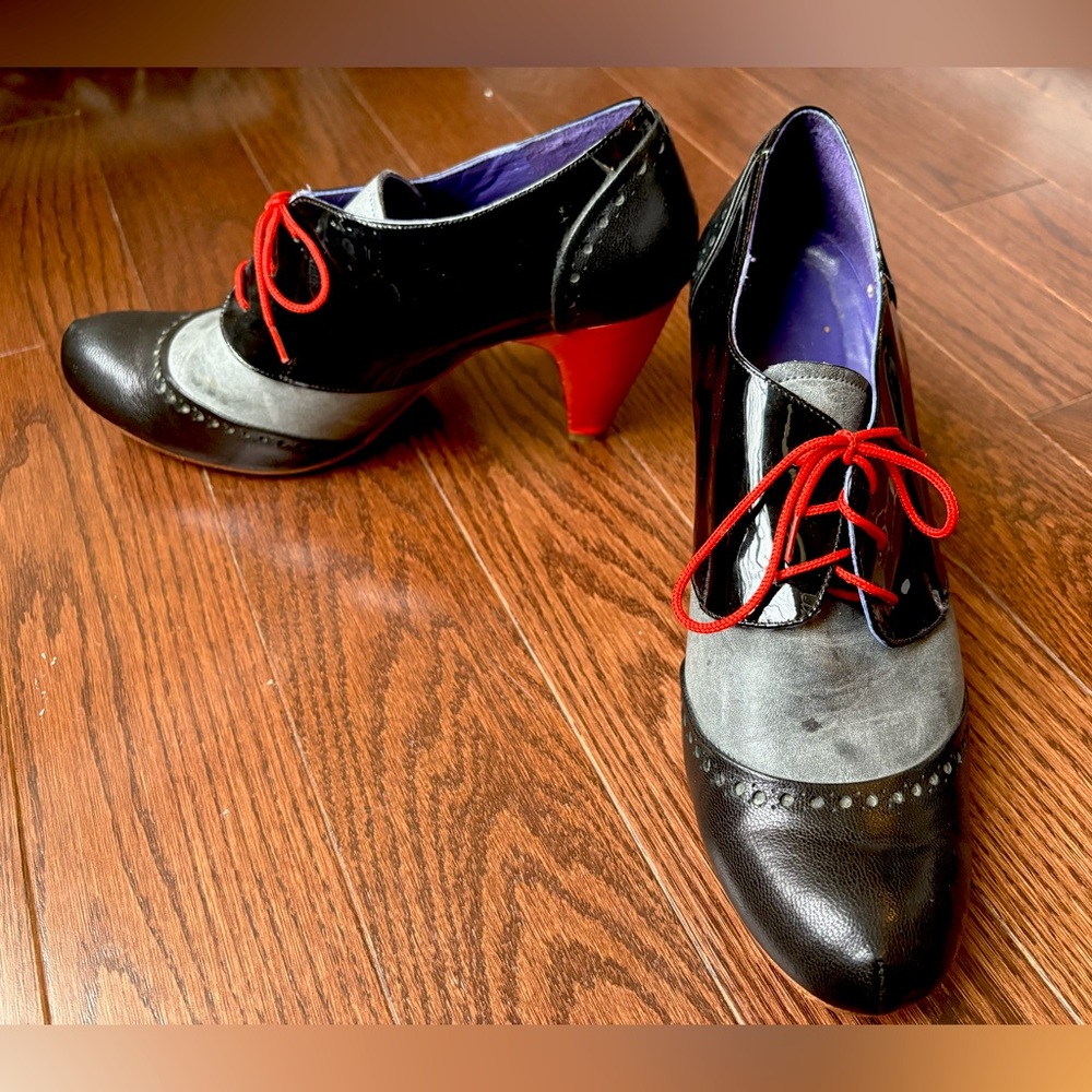 ALTURA SIE7E sz 7 High End Mexican artisan leather mid heel unique shoe-booties